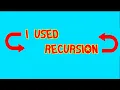 Recursion isn t so bad