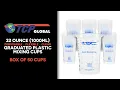 TCP Global 32 Ounce 1000ml Disposable Plastic Mixing Cups - Box of 50 Cups
