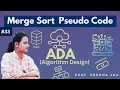 Merge Sort Pseudo Code