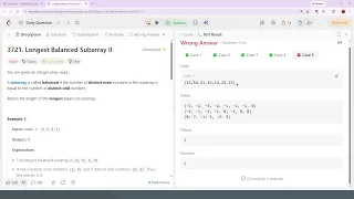 3721 Longest Balanced Subarray II Hard Leetcode Daily 2-11-26