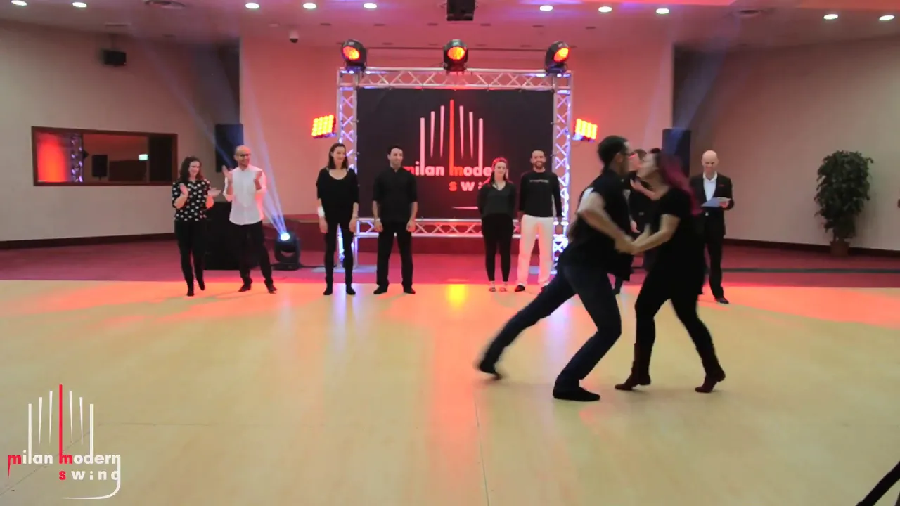 Milan Modern Swing 2018-Intermediate J&J final-Mike Schumann & Monica Campelli