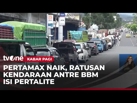 SPBU Kotamobagu Dipenuhi Antrean Kendaraan Hendak Mengisi BBM Pertalite