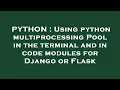 PYTHON Using python multiprocessing Pool in the terminal and in code modules for Django or Flask