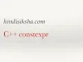 Advanced C Constexpr concepts