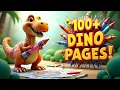 100 DINO Coloring Pages for Kids BOLD EASY Printable Fun