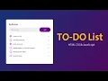To Do List Using HTML CSS JavaScript FMK Tech -