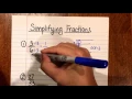 Simplifying Fractions Using Greatest Common Factor