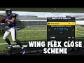 Singleback Wing Flex Close Scheme in Madden 20
