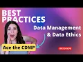 Data Management and Data Ethics CDMP Study Session DMBOK ch 1 and 2