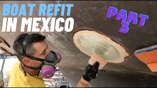 Fiberglass Repair, How to Patch a HOLE in Your BOAT | Wandersailing 2.04