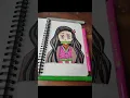 nezuko coloring from demon slayer anime character coloring art tutorial