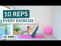 40 MIN FULL BODY WORKOUT Intermediate Pilates Class