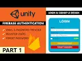 Unity Login System with Firebase Authentication Simple Login Signup Interface Part