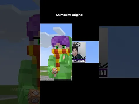 Animasi vs Original - wkwk #shorts #minecraft