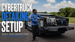 I PUT A 10,000$ DETAILING SET UP IN MY TESLlA CYBER BEAST !