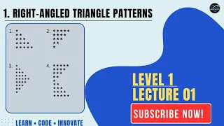 Lecture 1 Right-Angled Triangle Patterns Java Pattern Programming Infinite Logic Lab