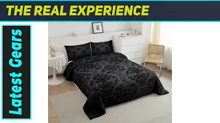 Feelyou Black Damask Comforter Gothic Vibes for Your Bed