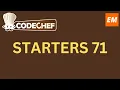 Codechef Starters 71 Solution Solving the Competitive Programming Problems in C