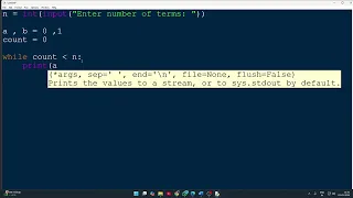Python Program to Display Fibonacci Sequence using While Loop