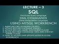SQL Structured Query Language - DML Data Manipulation Language INSERT UPDATE and DELETE Queries