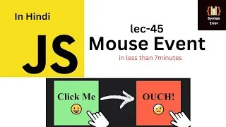 Master Mouse Event In JavaScript in less than 7 Minutes