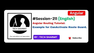 CanActivate Route Guard Example in Angular Angular tutorial in English Session-211