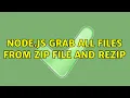 Node js grab all files from zip file and rezip
