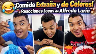 😂 ¡COMIDA EXTRAÑA Y DE COLORES! | REACCIONES LOCAS DE ALFREDO LARIN