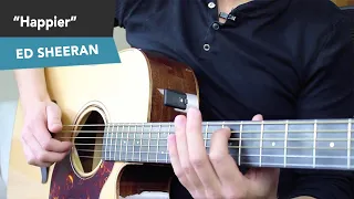 Download HAPPIER - Ed Sheeran Guitar Lesson Tutorial - Fingerstyle Chords NO CAPO MP3