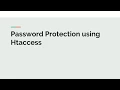 Password Protection using Htaccess