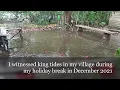 King tides in rural Choiseul Province, Solomon Islands.