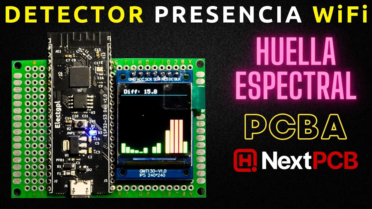 Sensor Movimiento Solo con WiFi | Huella Espectral con WiFi RSSI | Sponsor NextPCB