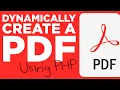 Learn How To Dynamically Create A PDF Using PHP