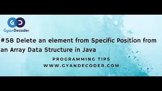 Delete an element from an array data structure in java