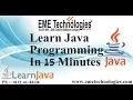Learn Java In 15 Minutes EME Technologies