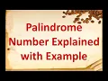C and C Program to check for Palindrome numbers
