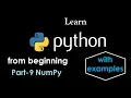Learn python NumPy Tutorial