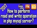 PHP with MySQL Installing Xampp Creating DB TABLE Retrieve Data HTML Eclipse PHP IDE