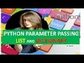 PYTHON PARAMETER PASSING LIST AND DICTIONARY TUTORIAL 14 IN HINDI
