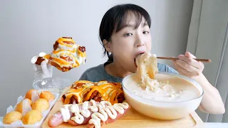 자메이카 치킨과 꾸덕꾸덕 콩국수 먹방🍗 콩국수의 계절이 돌아왔습니다❤️(feat.치즈볼, 명란마요) REALSOUND MUKBANG | cold bean-soup noodles
