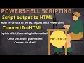 Create An HTML Report With PowerShell Scripting