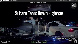 Subaru Speeds Through Northwest Arkansas as Troopers Coordinate Fast-Moving Pursuit