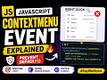 JavaScript contextmenu Event Explained preventDefault in Action