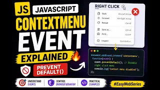JavaScript contextmenu Event Explained preventDefault in Action