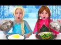 Frozen Elsa And Anna on Food COOKING Competition