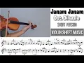 Download Lagu Free Sheet || Janam Janam - Ost. Dilwale || Violin Sheet Music
