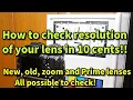How to check resolution of your lens in 10 cents Great free software and chart there