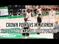 Crown Point vs Mt Vernon Indiana Basketball Hall of Fame Classic Championship