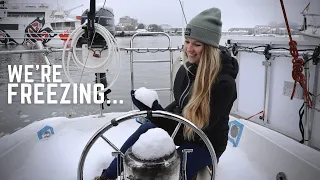 A Snowstorm Hit our Sailboat! // Realities of Cold Winter Boat Life