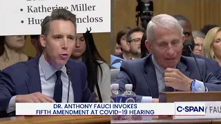 Sen Josh Hawley Grills Dr Anthony Fauci Nothing says honesty like taking the Fifth